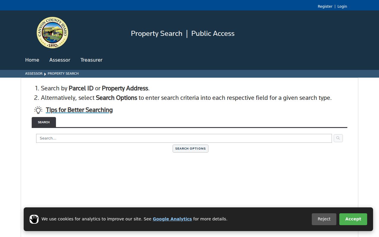 Canyon County assessor parcel search used for the Caldwell residents directory